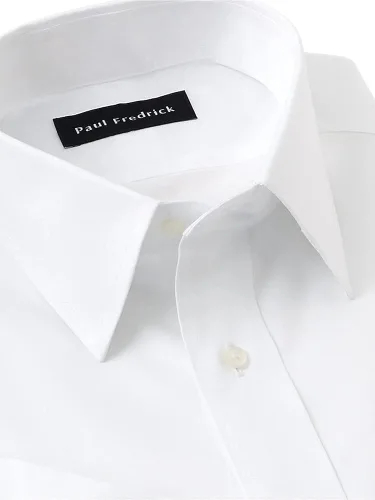 Vista 4 de Paul Fredrick Camisa de vestir de algodón de 2 capas sin planchado para hombre