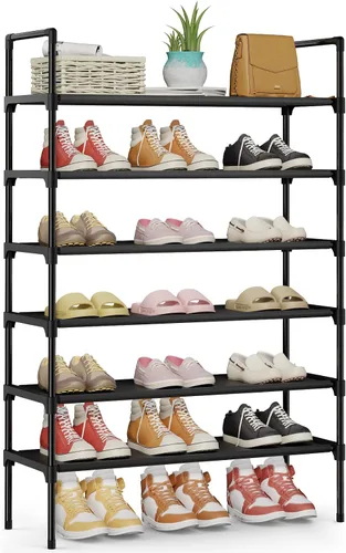 Vista 11 de Kitsure Zapatero – Organizador de zapatos de 2 niveles, zapatero para armario, entrada, dormitorio, estante de almacenamiento de fácil montaje