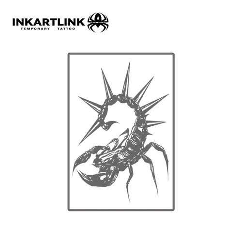 Vista 3 de INKARTLINK Tattoo Tech, 2 hojas de tatuaje semipermanente mediano, tatuajes temporales de diseño artístico para adultos, dura 1-2 semanas