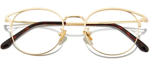 Vista 8 de Cyxus Blue Light Glasses for Men and Women, Retro Round Metal Frame 8092 rosado (03-Pink-8092T66US)