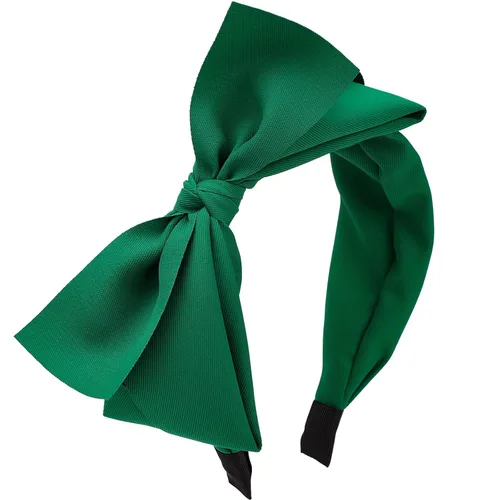 Vista 9 de WantGor Diademas de turbante anchas para mujer con lazo anudado para el pelo y accesorios de lazos (negro)