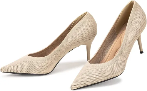 Vista 4 de LYTIYO Zapatos de tacón bajo con punta puntiaguda para mujer