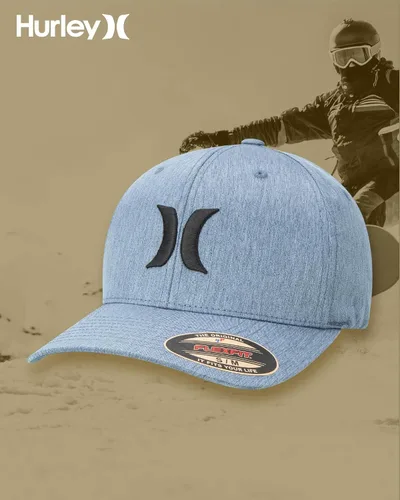 Vista 77 de Hurley Gorras para hombre - One & Only Flexfit Textures Cap - Sombreros ajustados para hombre, S-XL