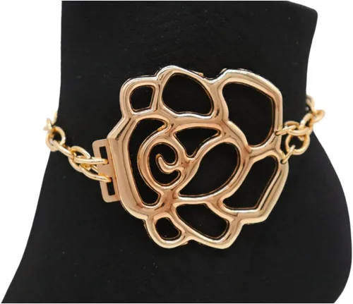 Vista 7 de TrendyFashionJewelry TFJ - Pulsera de metal para mujer, estilo occidental, con diseño sexy, cadena de bota, cuentas de bola