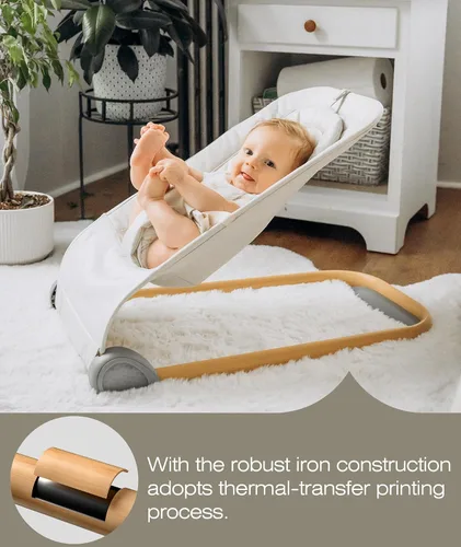 Vista 6 de Fodoss Moisés para bebés, asiento de gorila portátil para bebés, diseño ergonómico, moisés para bebés, color beige