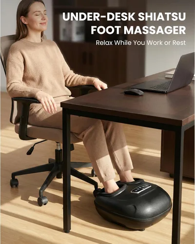 Vista 7 de CILI Masajeador de Pies Shiatsu Elegible para FSA HSA, Máquina Masajeadora Eléctrica de Pies con Calor para Fascitis Plantar, Amasado Vibración