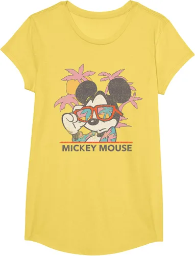 Vista 38 de Disney Mickey and Friends Mickey Mouse Tropical Retrato Camiseta S Negro