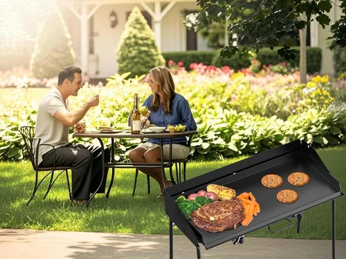Vista 7 de Plancha de cocina de acero resistente de 14 x 32 pulgadas, compatible con estufas Camp Chef EX60LW, EX60P, EX60PP, EX60P, EX60P, EX60P, EX60B