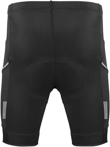 Vista 3 de Pantalones cortos de ciclismo acolchados todo el día para hombre Bolsillos laterales reflectantes de malla Fabricado en Estados Unidos