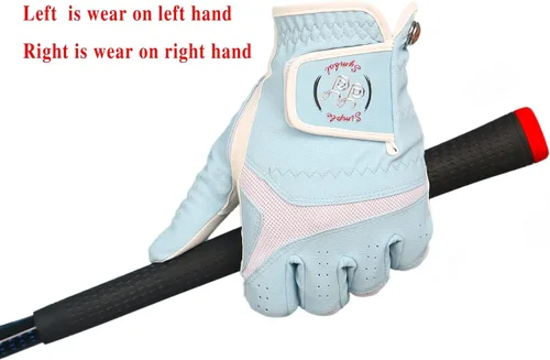 Vista 23 de Guantes de golf para hombre, cuero sintético de alta calidad, agarre estable, paquete de dos