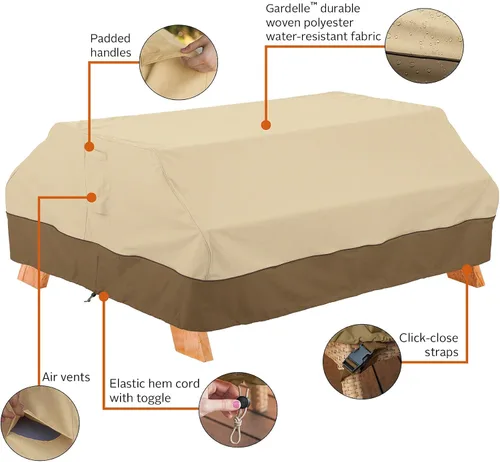 Vista 5 de Classic Accessories Veranda - Cubierta de mesa de picnic resistente al agua de 70 pulgadas, cubierta de mesa para exteriores