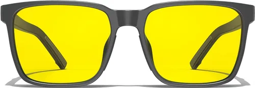 Vista 8 de Goiteia Lentes de conducción nocturna para hombres y mujeres, lentes amarillos para días lluviosos, antirreflejos desde los faros delanteros