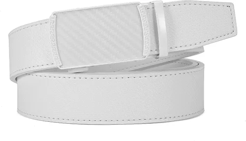 Vista 5 de CHAOREN Cinturón para hombre de cuero con trinquete - Ajuste personalizable, estilo sin esfuerzo (35 mm)