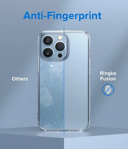 Vista 3 de Ringke Fusion funda compatible con iPhone 13 Pro Max, translúcida, antihuellas, dura, parte trasera esmerilada, con bordes protectores suaves