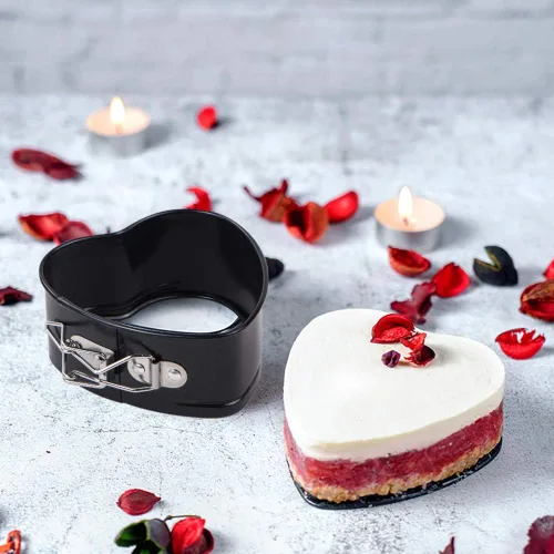 Vista 4 de Webake Springform - Juego de 2 moldes para tartas de queso con forma de corazón de 4 pulgadas, accesorios de Instapot, olla a presión, freidora