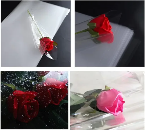 Vista 2 de NatureMan 50 hojas de papel de regalo de flores de celofán transparente, impermeable, para cestas de regalo de flores (transparente)