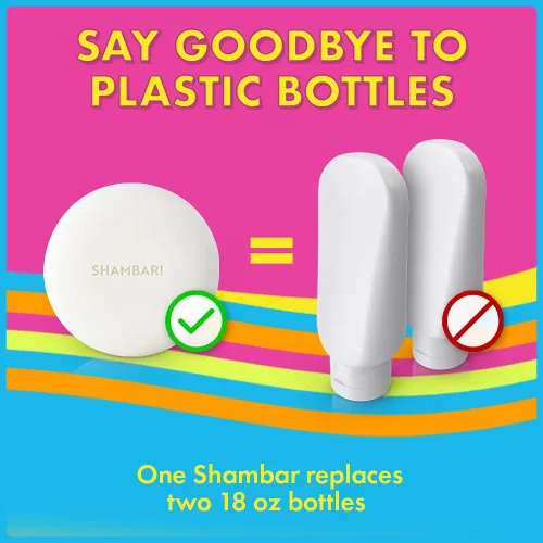 Vista 4 de Shambar HYDRATE - Barra de champú y acondicionador natural Lavado de cabello sólido con miel de manuka y mango Barra de champú segura sin