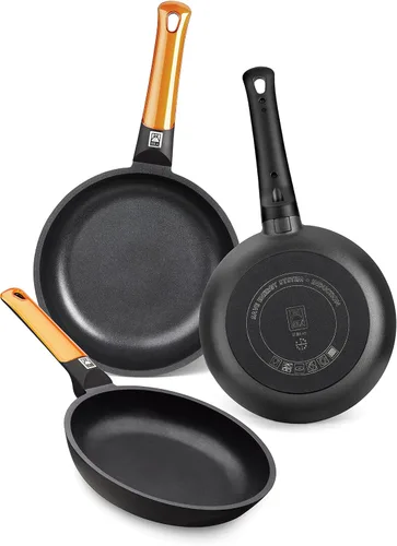 Vista 4 de BRA - Sartén BRA Eficiente Naranja Ø 8.7 in TEFLON NEGRO Naranja