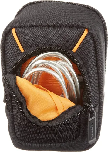 Vista 2 de Amazon Basics - Funda grande para cámara de apuntar y disparar, dimensión interior 5.2 x 3.2 x 1 pulgadas, negra, sólida