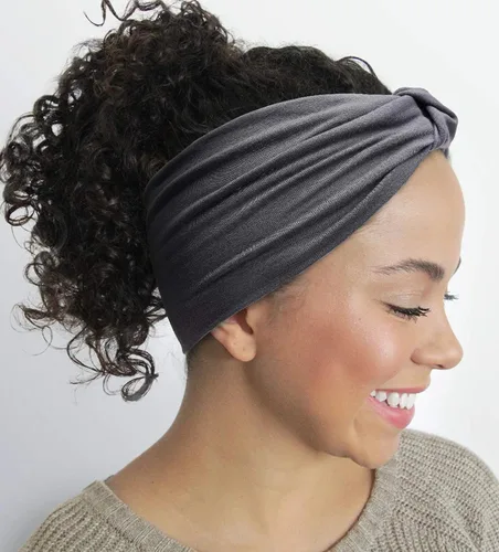 Vista 3 de Diadema Tobeffect para mujer, turbante de estilo bohemio africano, con nudos anchos, accesorios para el cabello Diademas 1