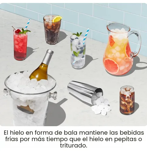 Vista 5 de ICEMAN - Máquina para hacer hielo de doble tamaño para encimera - Máquina de hielo portátil, máquina de hielo grande y pequeña con autolimpieza, 9