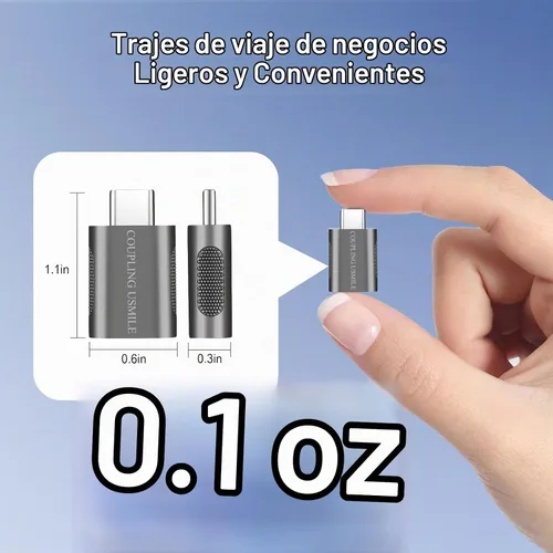 Vista 7 de Paquete de 4 adaptadores USB C a USB, adaptador tipo C a USB 3.0 de alta velocidad de 10 Gbps con OTG, compatible con MacBook/iPhone 17/16/15/14