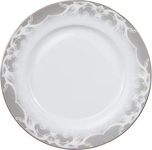 Vista 2 de Elegante y elegante juego de vajilla de porcelana de hueso de 50 piezas para organizar fiestas y eventos para 8 personas, cachemira, 50 piezas