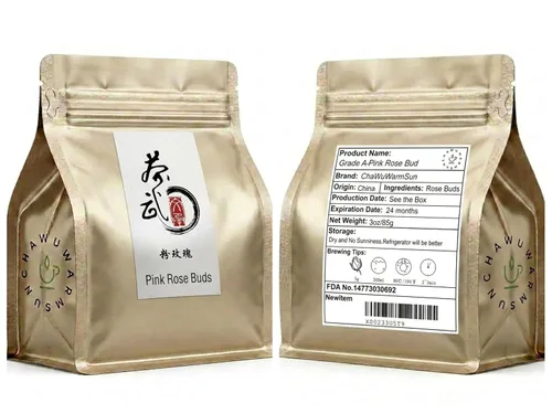 Vista 8 de ChaWuWarmSun [A] Brotes de té de rosas, 3 oz/85 g de pétalos de flor rosa hoja suelta Infusión de capullos de rosa seca de primera calidad.