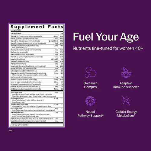 Vista 4 de Comprimidos multivitamínicos para mujeres de 40 años en adelante New Chapter, una al día, ANC-204, 1, 1