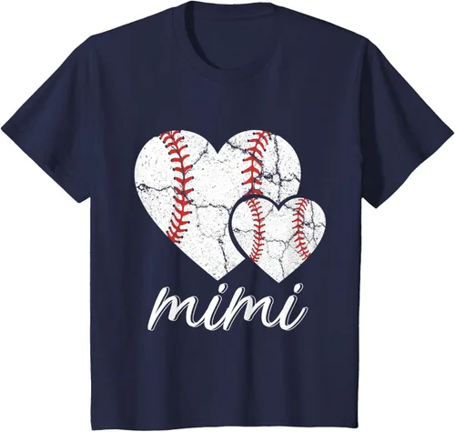 Vista 89 de Camiseta de béisbol Mimi para el Día de la Madre, Negro, S