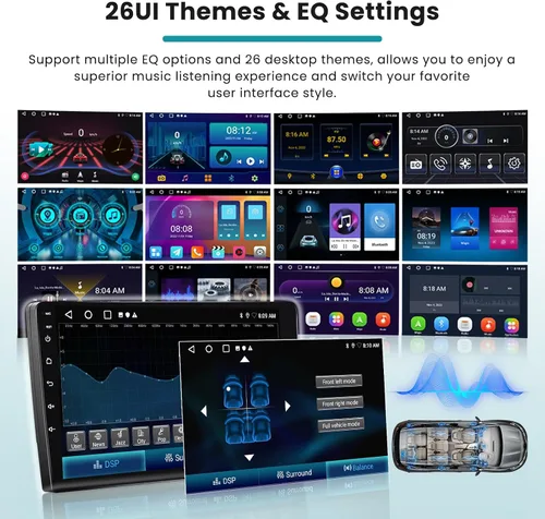 Vista 7 de [DSP] Radio Android 2+32G para Toyota RAV4 2006-2012, pantalla táctil de 9 pulgadas para RAV4 estéreo de coche con CarPlay Android Auto Mirror