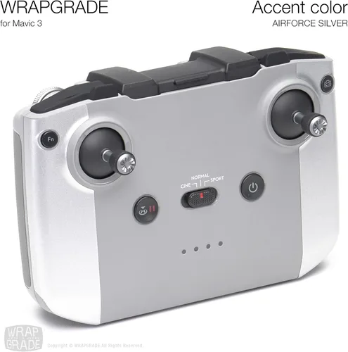 Vista 4 de WRAPGRADE Adhesivos parciales para DJI Mavic 3 / Mavic 3 Classic Accent Color (AIRFORCE SILVER)