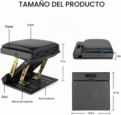 Vista 4 de Reposapiés ajustable con almohadilla extraíble suave para pies de carga máxima de 140 libras con 4 niveles de altura y ajuste de ángulo, reposapiés