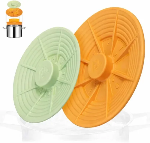 Vista 13 de Tapa universal de silicona para cuencos y ollas pequeñas, silicona de grado alimenticio, sin BPA, cubierta para microondas, protector