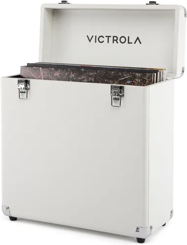 Vista 13 de Victrola Collector – Estuche de almacenamiento para discos de vinilo – Capacidad para más de 30 discos de vinilo para tocadiscos, hardware