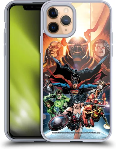 Vista 169 de Head Case Designs Funda de gel con licencia oficial de la Liga de la Justicia DC Comics #10 Darkseid War Comic Book Cover
