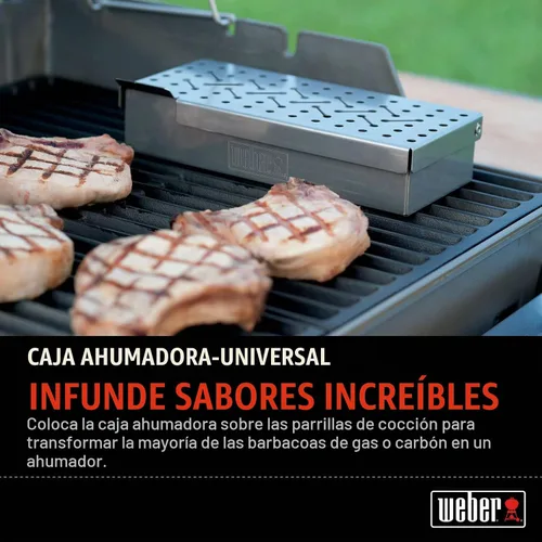 Vista 3 de Weber Caja universal para ahumar de acero inoxidable