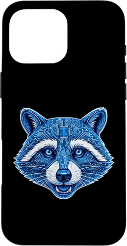 Vista 19 de Raccoon Electronic Computer Circuit CPU Art Case for iPhone 17