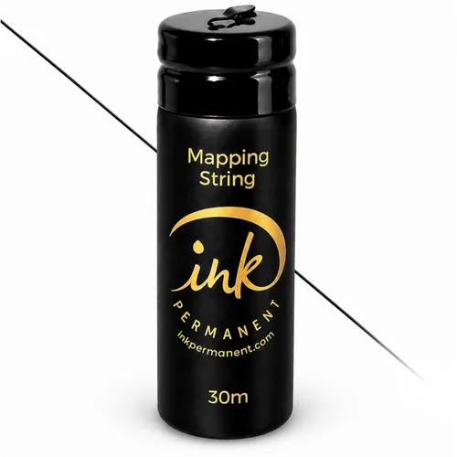 Vista 8 de Cadena de mapeo de cejas blanca preentintada de Ink Permanent [Botellas de 30 m - 100 pies] Cadena preentintada para maquillaje permanente