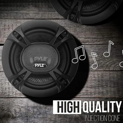 Vista 7 de Pyle Altavoces estéreo universales de 2 vías para automóvil, 240 W, 4 pulgadas, audio coaxial profesional potente, altavoz universal de repuesto
