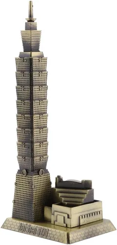 Vista 7 de MERIGLARE Aleación Taipei 101 Torre Edificio Estatua Estatua Modelo Hogar/Oficina Decoración Regalo