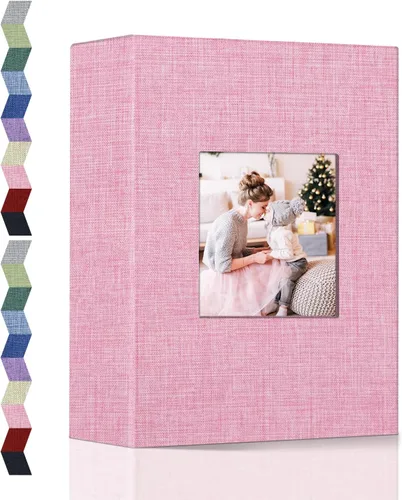 Vista 34 de popotop - Álbum de fotos 4x6 con 100 fotos, libros de fotos con 100 bolsillos verticales, cubierta de lino, álbumes para fotos familiares, de boda