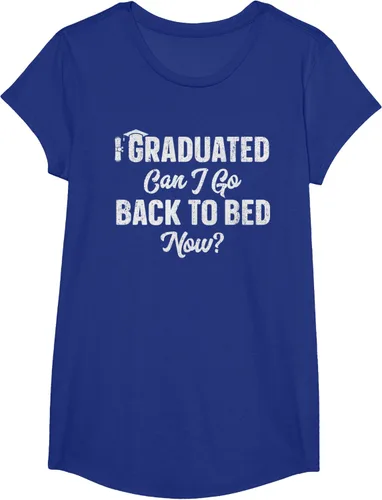 Vista 68 de Graduation Gift For Her Camiseta I Graduated Can I Go Back To Bed Now, Negro