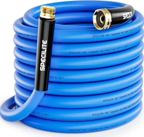 Vista 11 de SPECILITE Manguera de agua de jardín caliente/fría de 5 pies x 1 pulgada, -50 ℉ a 190 ℉, resistente, flexible, explosión de 605 psi, ligera, tubo