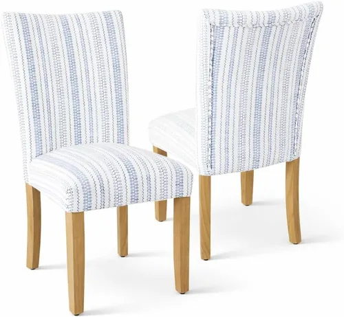 Vista 23 de HomePop Parsons - Silla de comedor, color gris (juego de 2)