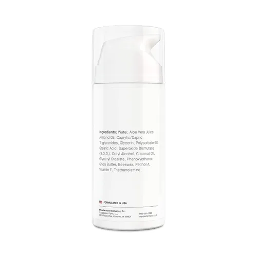 Vista 8 de Superoxide Dismutasa (SOD) Crema antienvejecimiento – Hidratante facial para líneas finas y arrugas, piel suave y firme, brillo juvenil, cuidado