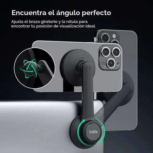 Vista 4 de iOttie Terus MagSafe - Soporte de monitor compatible con Tesla Model 3 y Model Y. Compatible con iPhones MagSafe, incluyendo iPhone