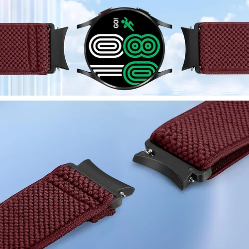 Vista 4 de Correa sin huecos compatible con Samsung Galaxy Watch 6/5/4 Band 1.575 in 1.732 in/Galaxy Watch 6 Classic Band 1.693 in 1.850 in/Galaxy Watch 5 Pro