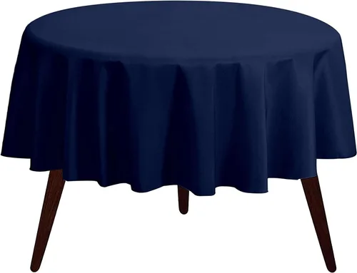 Vista 102 de Pomp - Mantel premium de poliéster con estampado abstracto de 52 x 52 pulgadas cuadradas Tela de fácil cuidado, resistente a arrugas y manchas