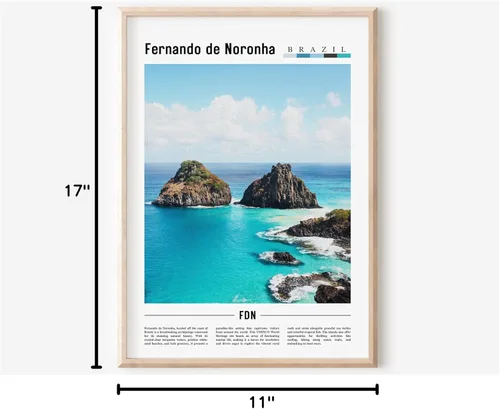 Vista 8 de Póster de Fernando De Noronha, impresión de Fernando De Noronha, arte de pared, impresión de viaje, pintura al óleo, póster de pintura al óleo, 507
